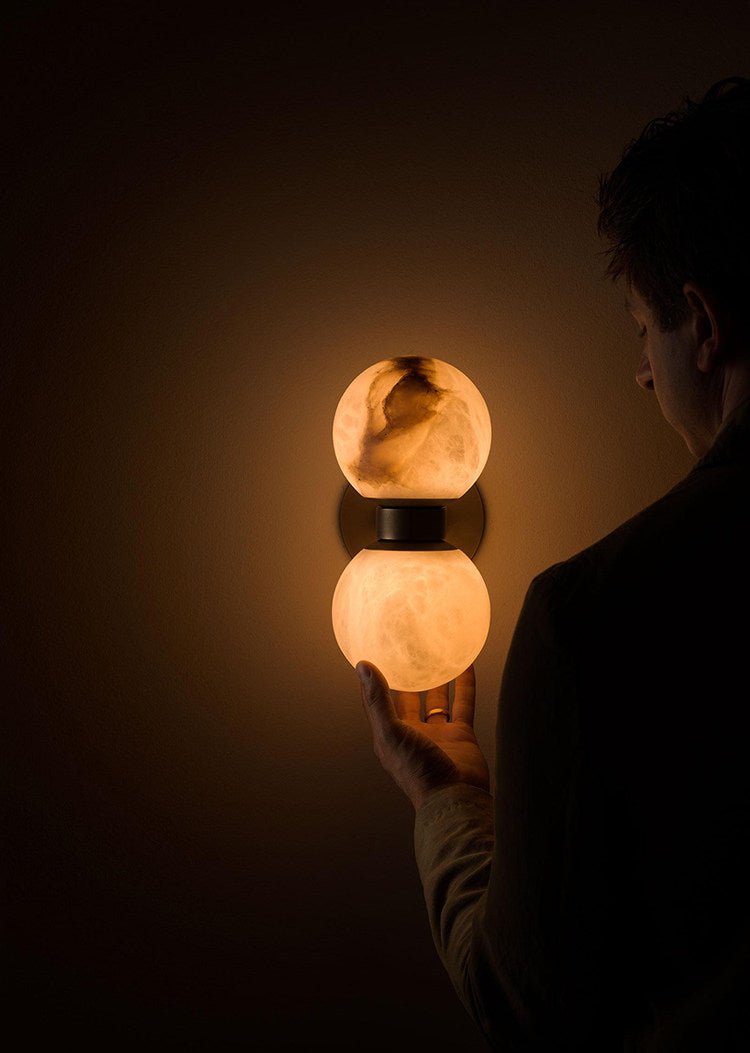 Lumenor Alabaster Celestia vägglampa i klotform