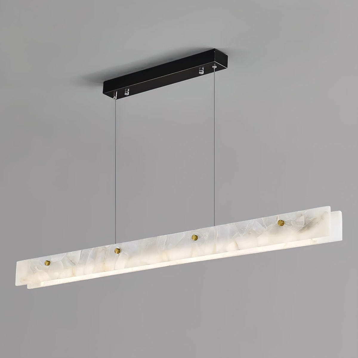 Vexor moderne lineær LED-pendellampe i alabast