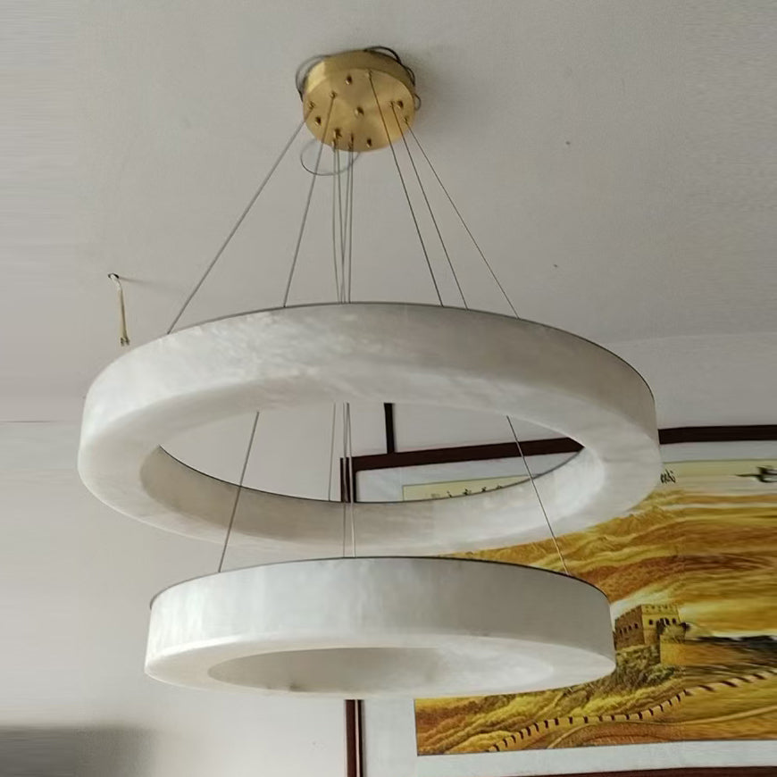 Plotuvyn postmodern lyxig ringformad alabasterkrona