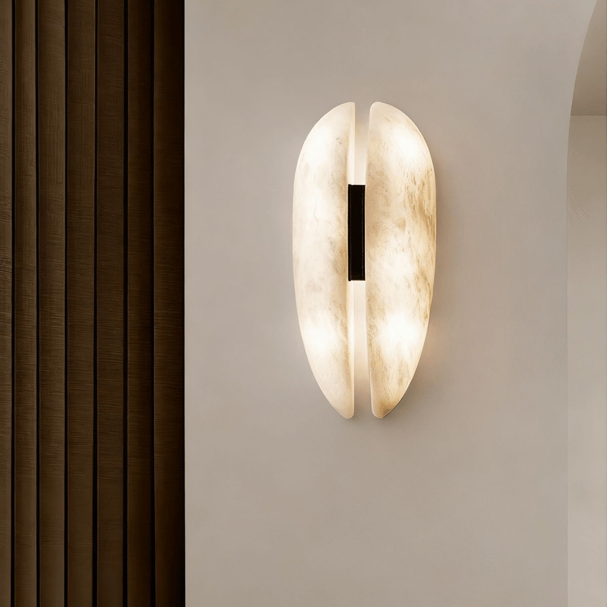 Aplique de parede Albeora Alabaster Veil