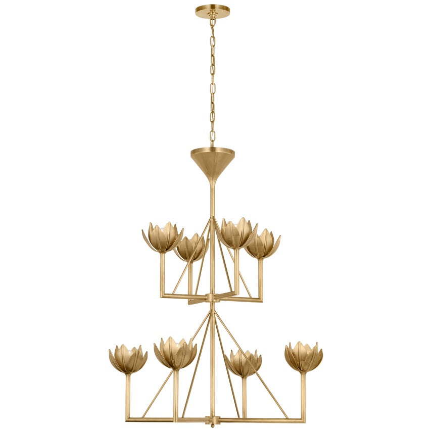 Alberto moderne minimalistisk blomsterlysekrone i messing