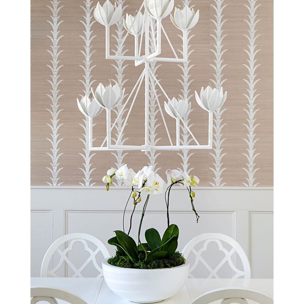 Alberto moderne minimalistisk blomsterlysekrone i messing