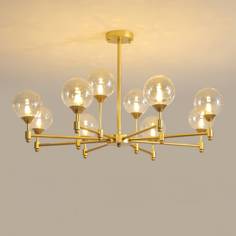 Celireon elegant ljuskrona i glas
