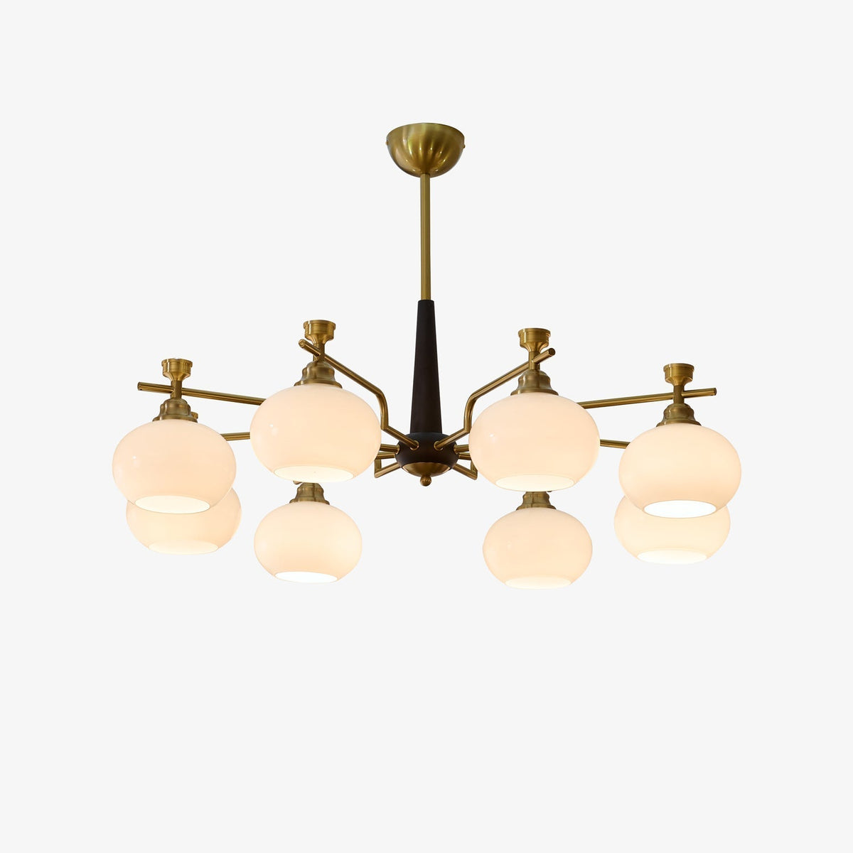 Velirara Traditional Unique Sphere Wood Glass Chandelier