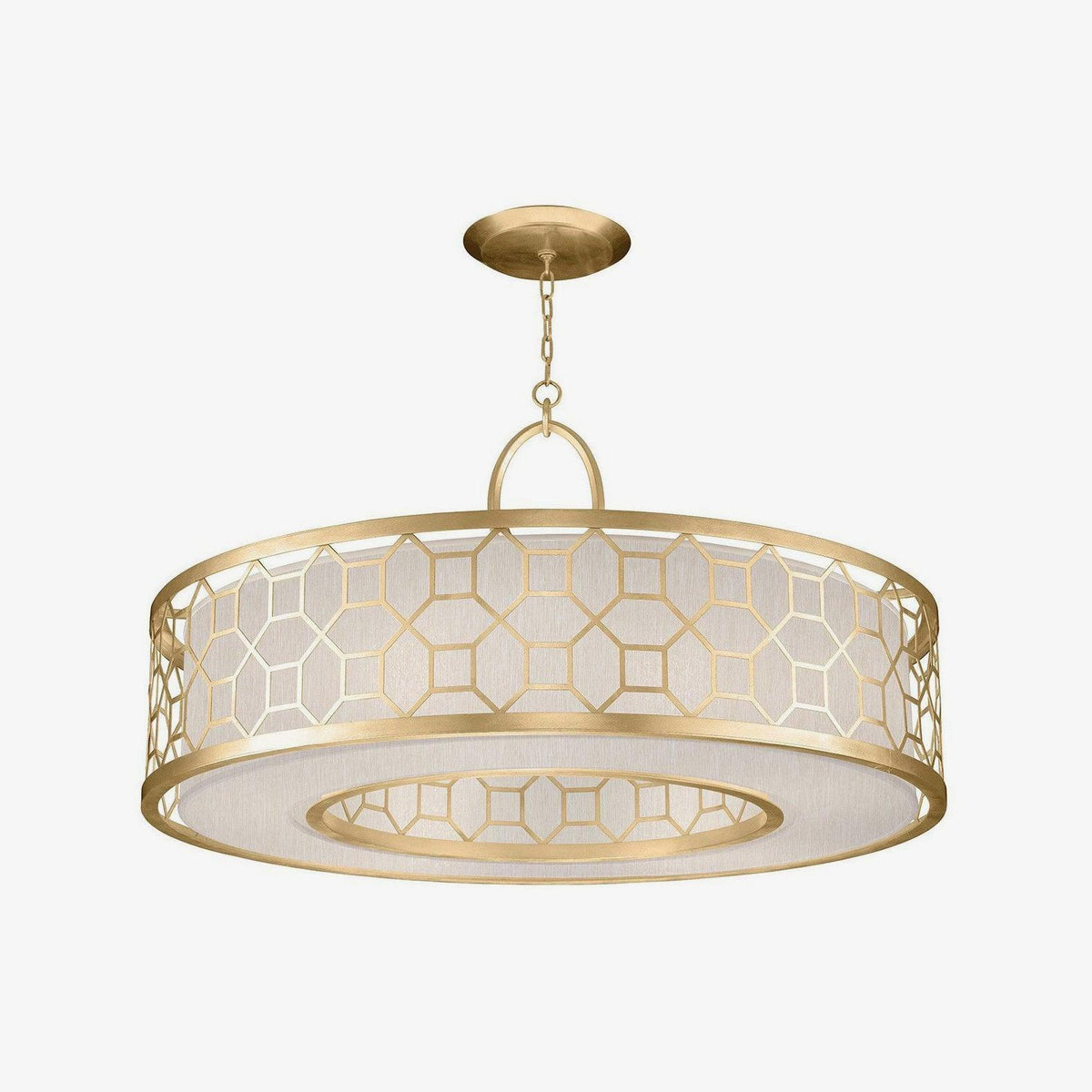 Arshaor exklusiv elegant rund taklampa i koppar och glas