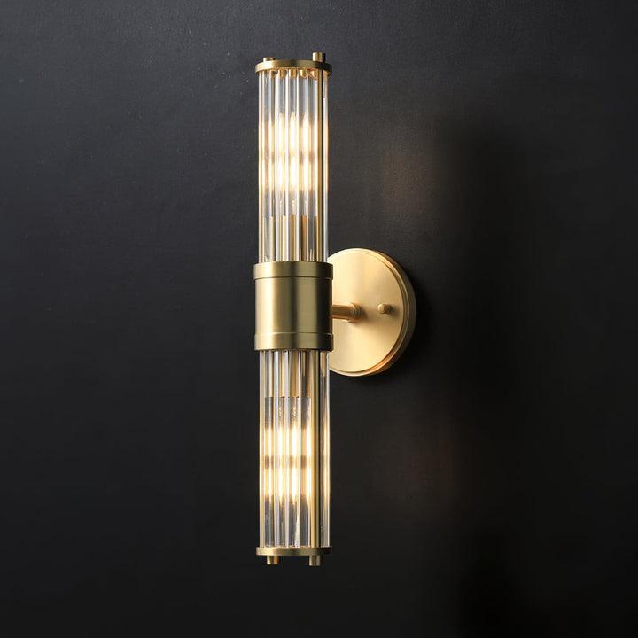 Vevenisra cylindrisk vägglampa i glas i nordisk stil