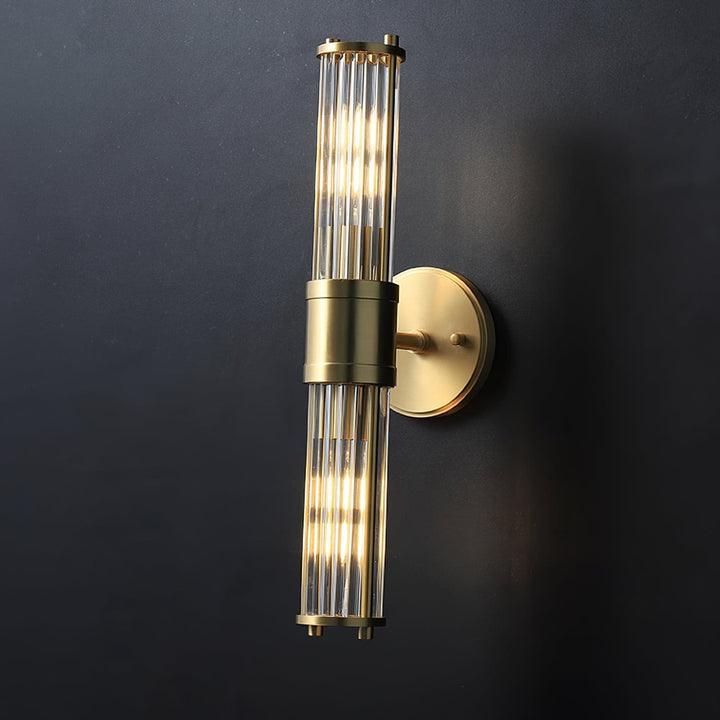 Vevenisra cylindrisk vägglampa i glas i nordisk stil