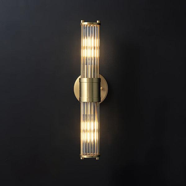 Vevenisra cylindrisk vägglampa i glas i nordisk stil