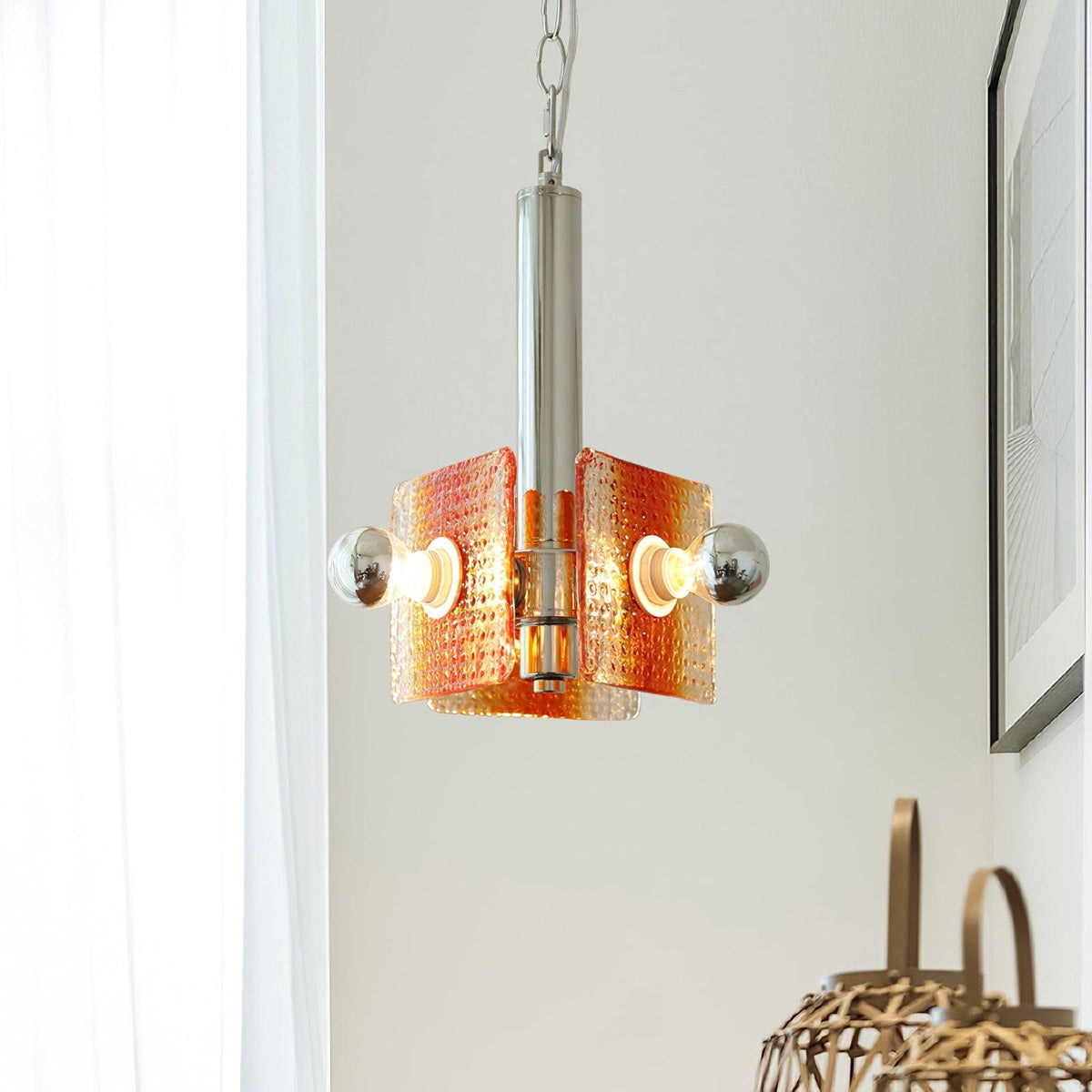 Vesk elegant pendellampe i glas