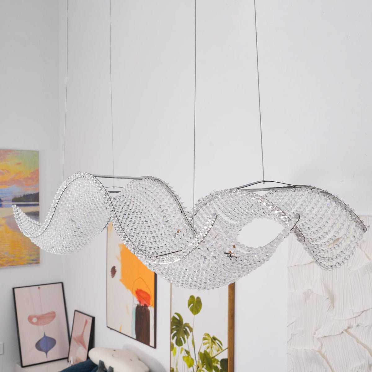 Candeeiro de teto de cristal de luxo pós-moderno Caelox
