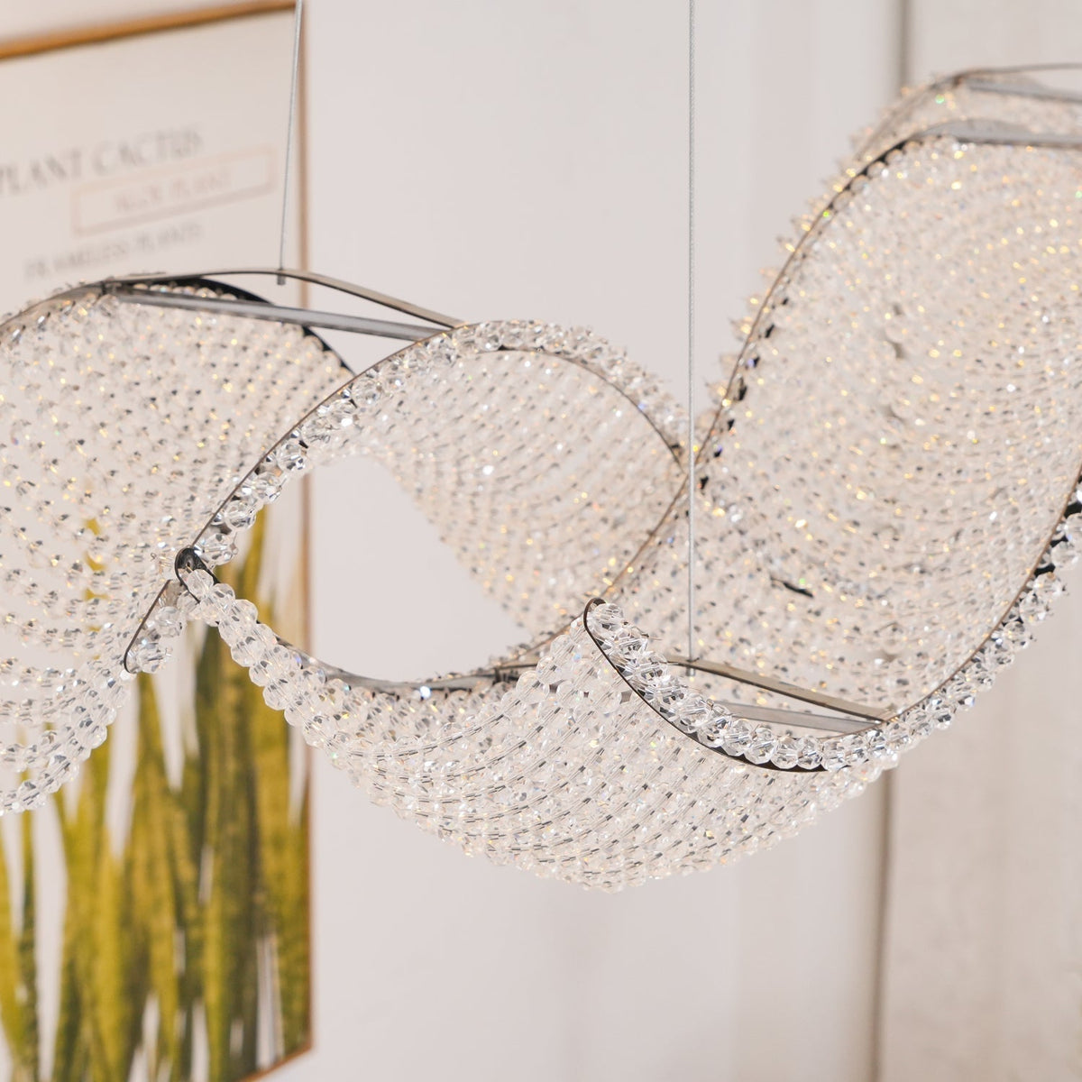 Candeeiro de teto de cristal de luxo pós-moderno Caelox
