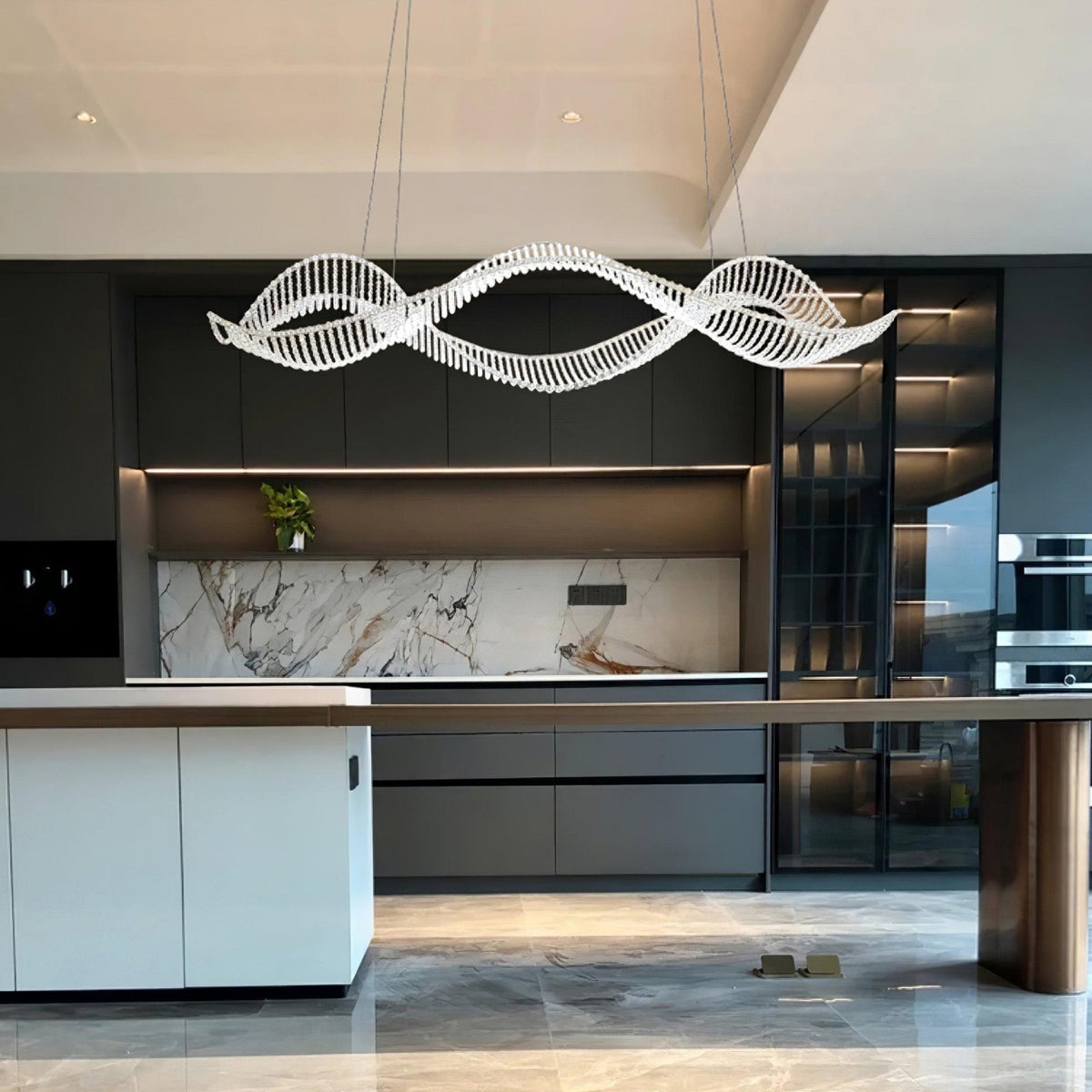 Candeeiro de teto de cristal de luxo pós-moderno Caelox