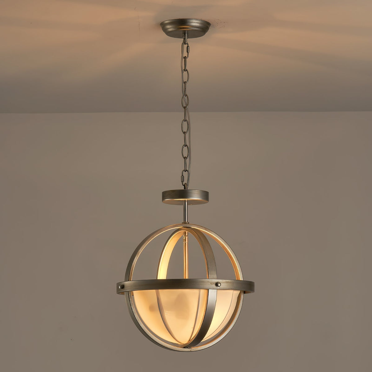 Aevuvyi modern minimalistisk taklampa i metall och tyg