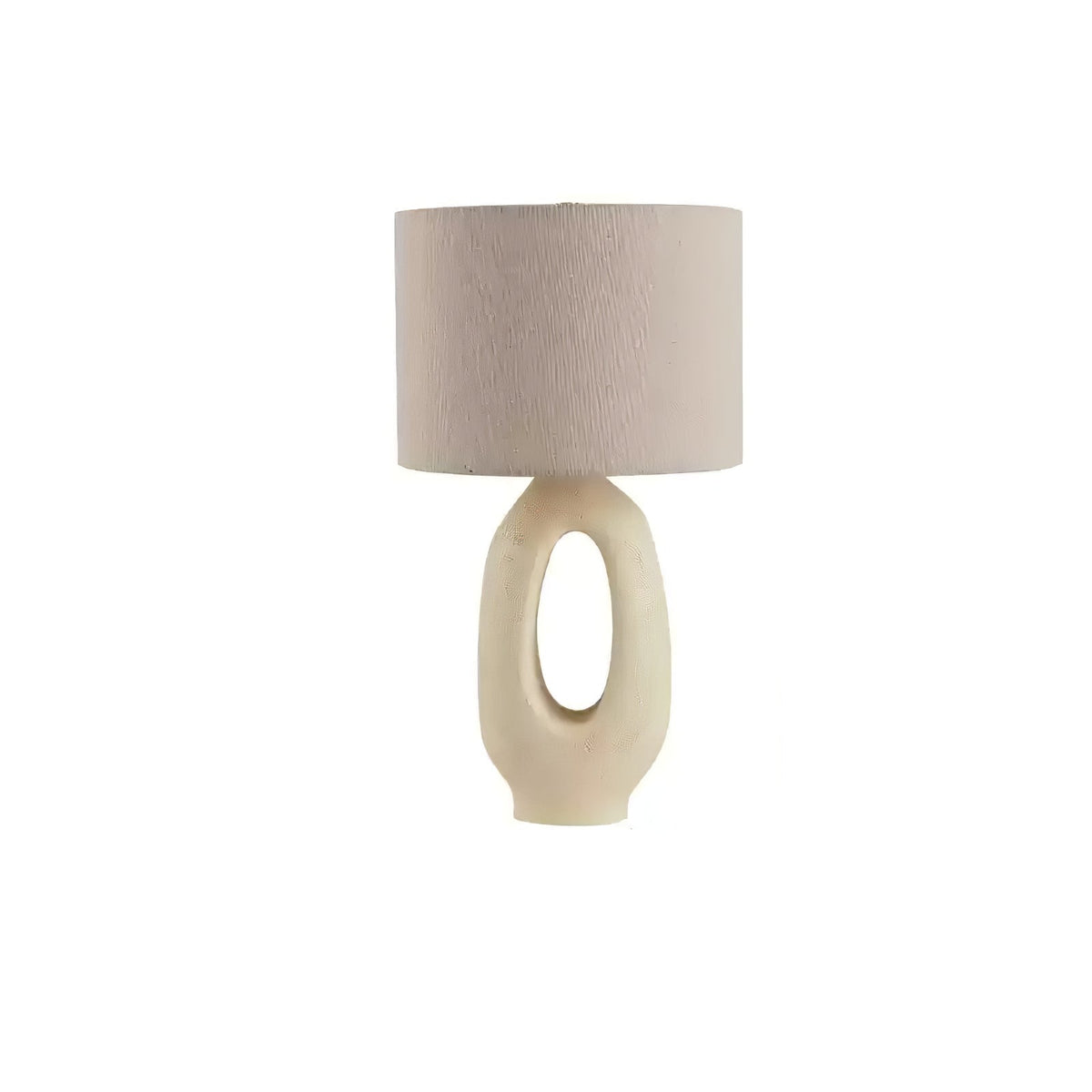 Lumestic skulpturel bordlampe i resin og stof