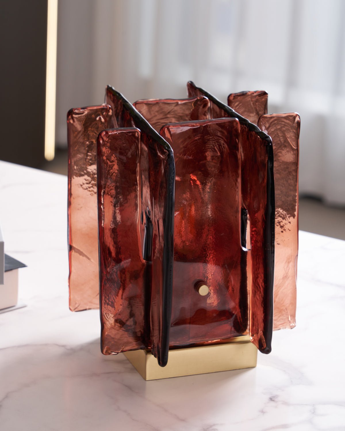Candeeiro de secretária artesanal em vidro Avlaear