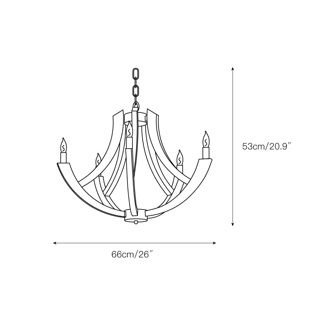 Eirikuvyi vintage pendellampe i metal og træ med kreativt design