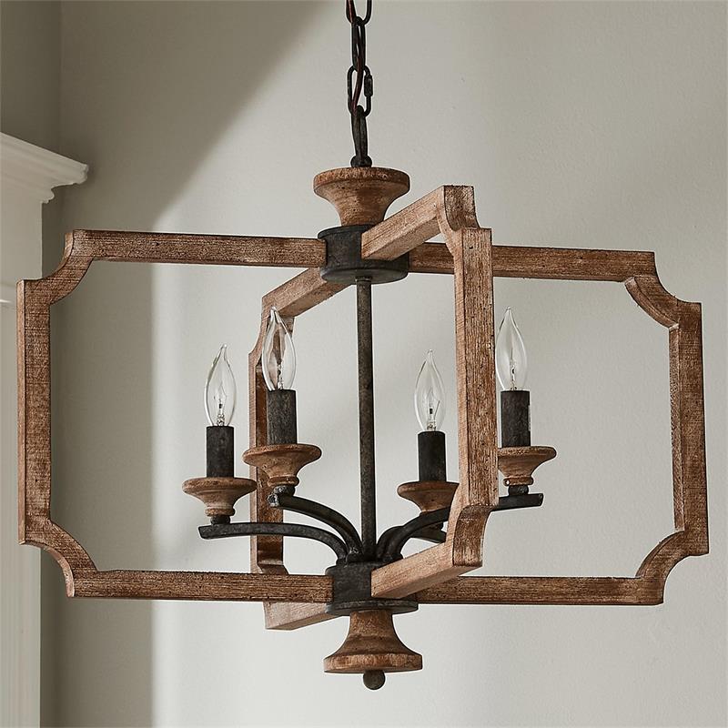 Eirikuvyi vintage pendellampe i metal og træ med kreativt design