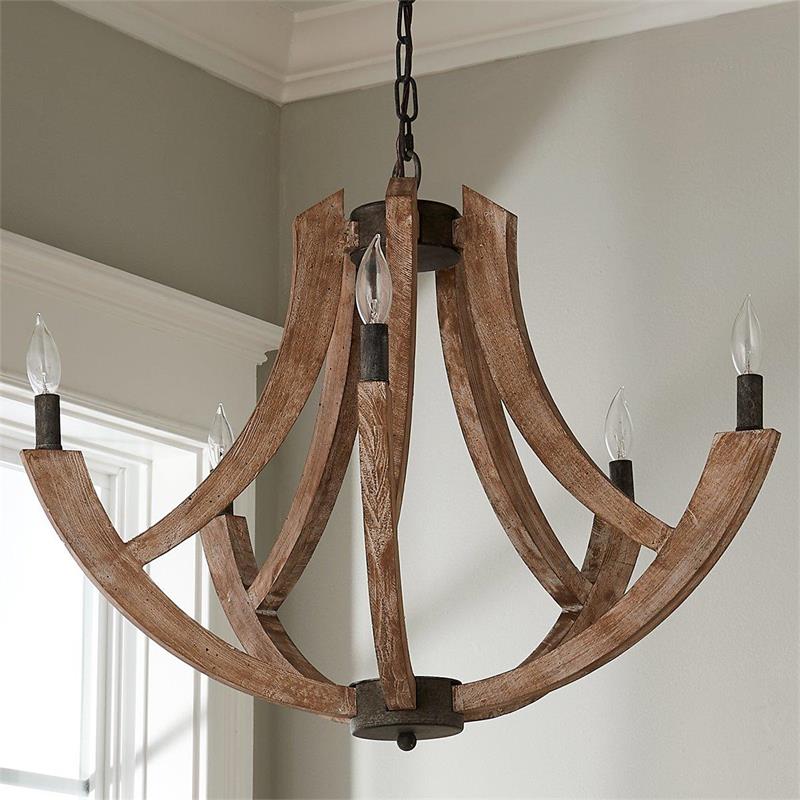 Eirikuvyi vintage pendellampe i metal og træ med kreativt design