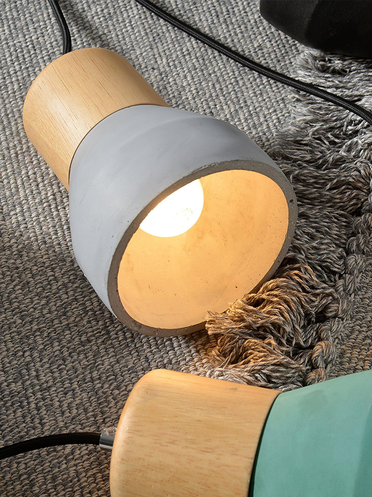 Concretis iðnaðarhengilampi úr sementi