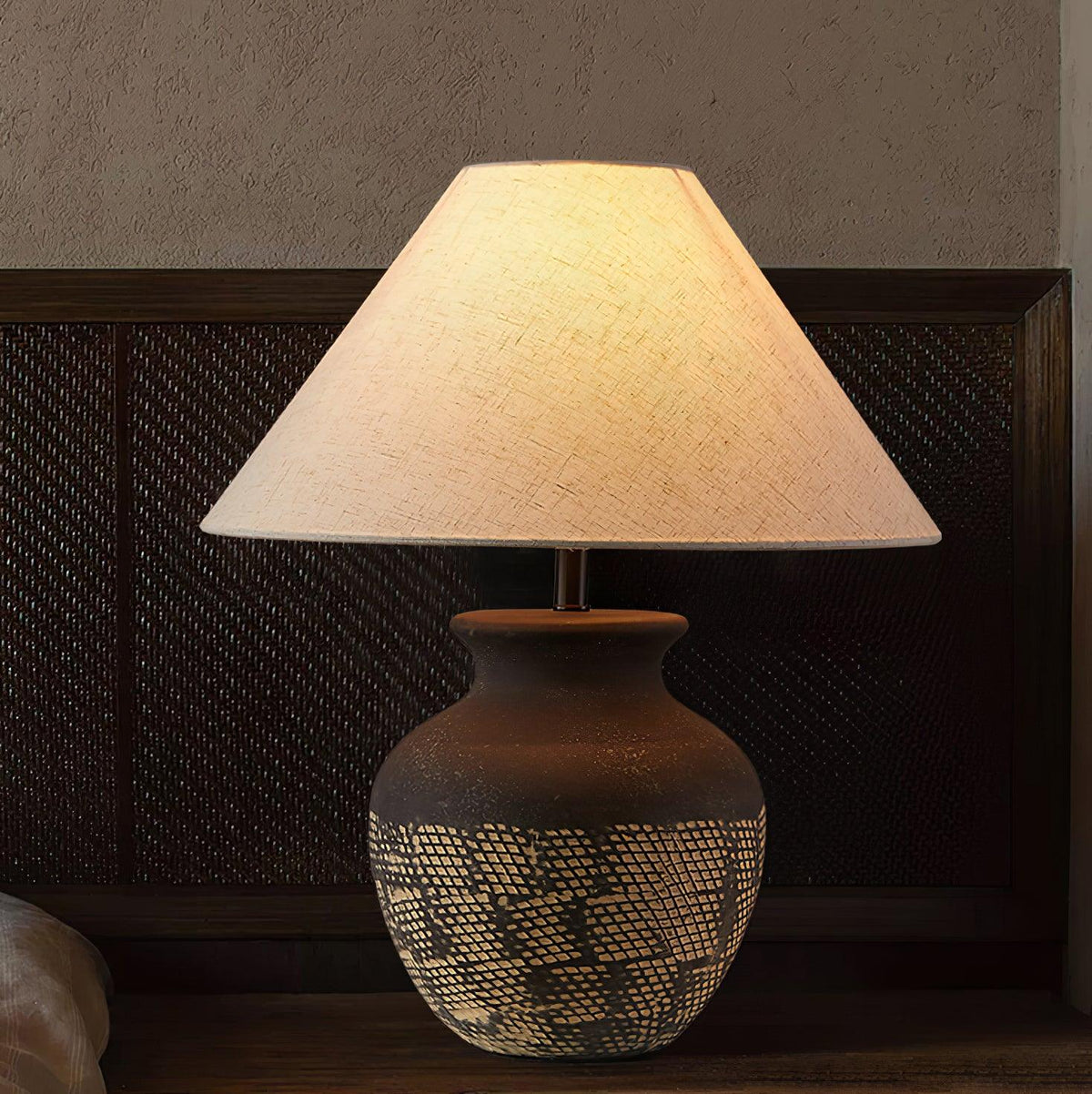 Crin minimalistisk keramisk bordslampa