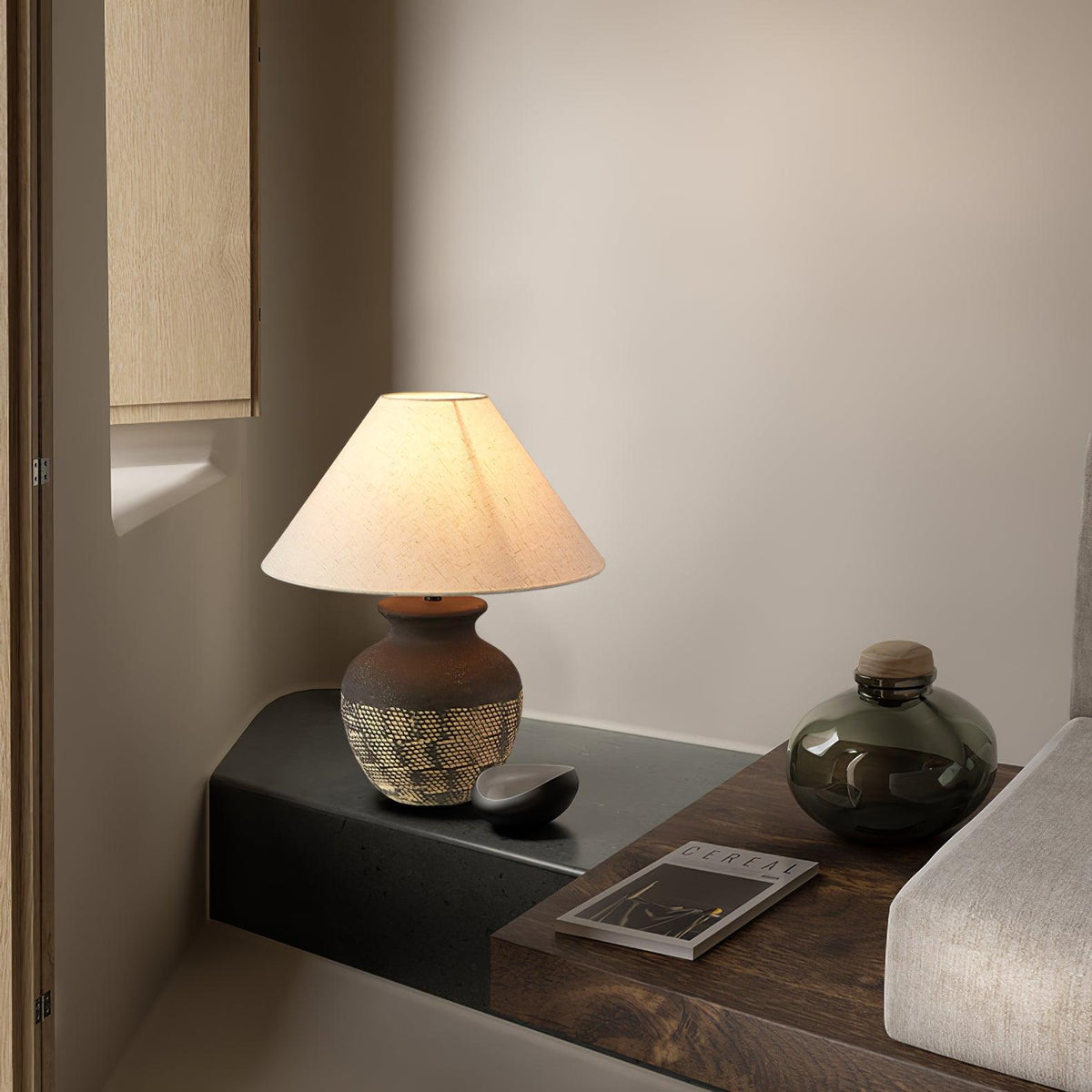 Crin minimalistisk keramisk bordslampa