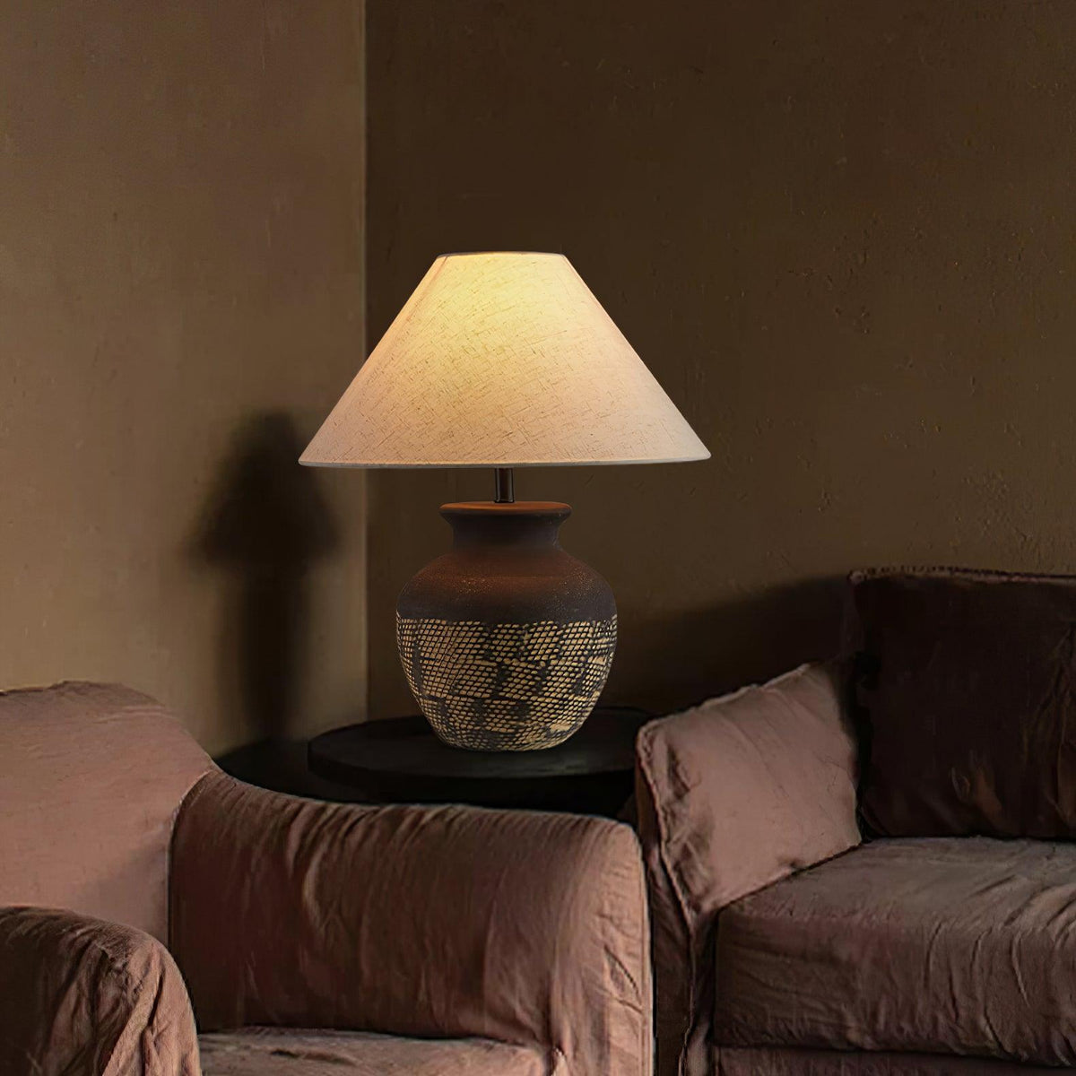 Crin minimalistisk keramisk bordslampa