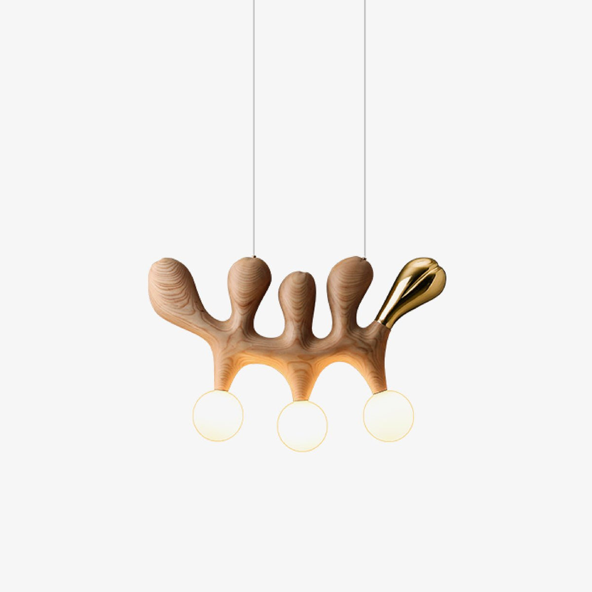Candeeiro suspenso contemporâneo em madeira Sprout