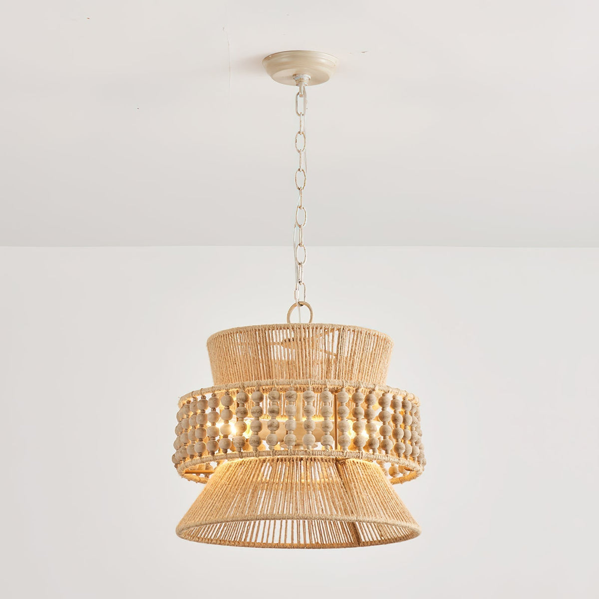 Kvennuvyi Natural Antigua Brown Metal Pendant Lamp