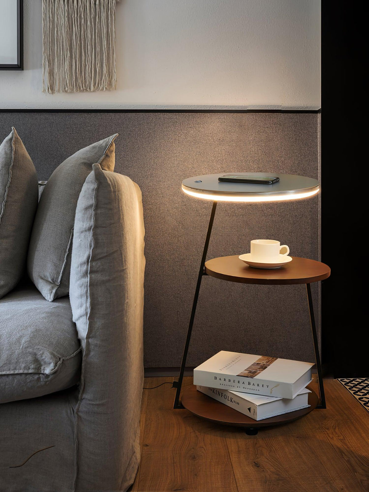 Mard moderne gulvlampe i træ