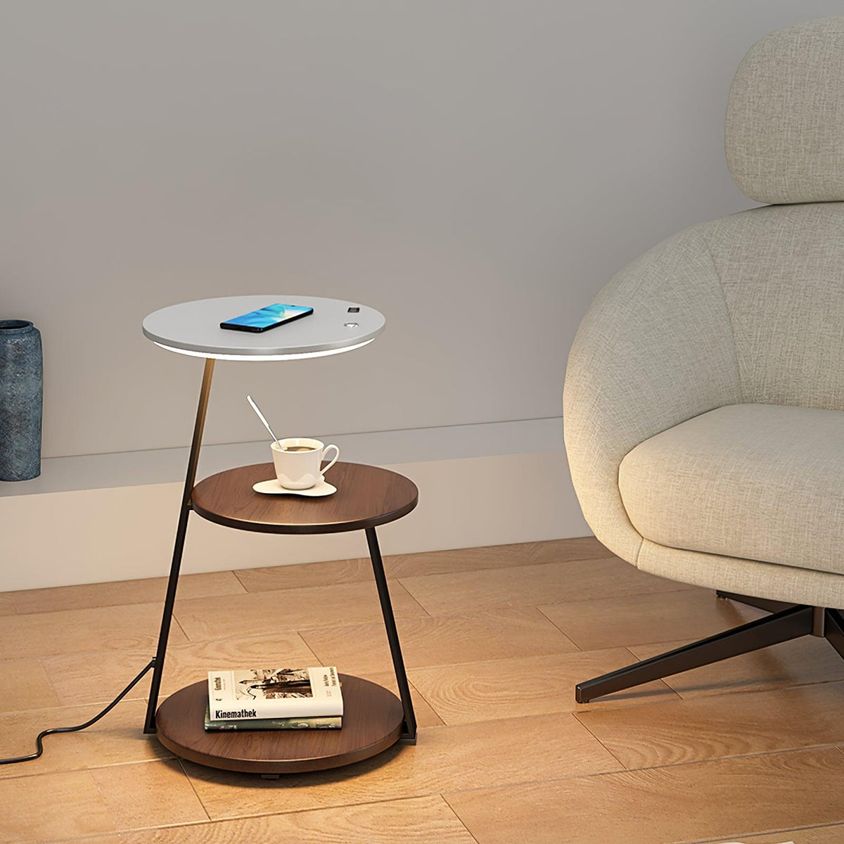Mard moderne gulvlampe i træ