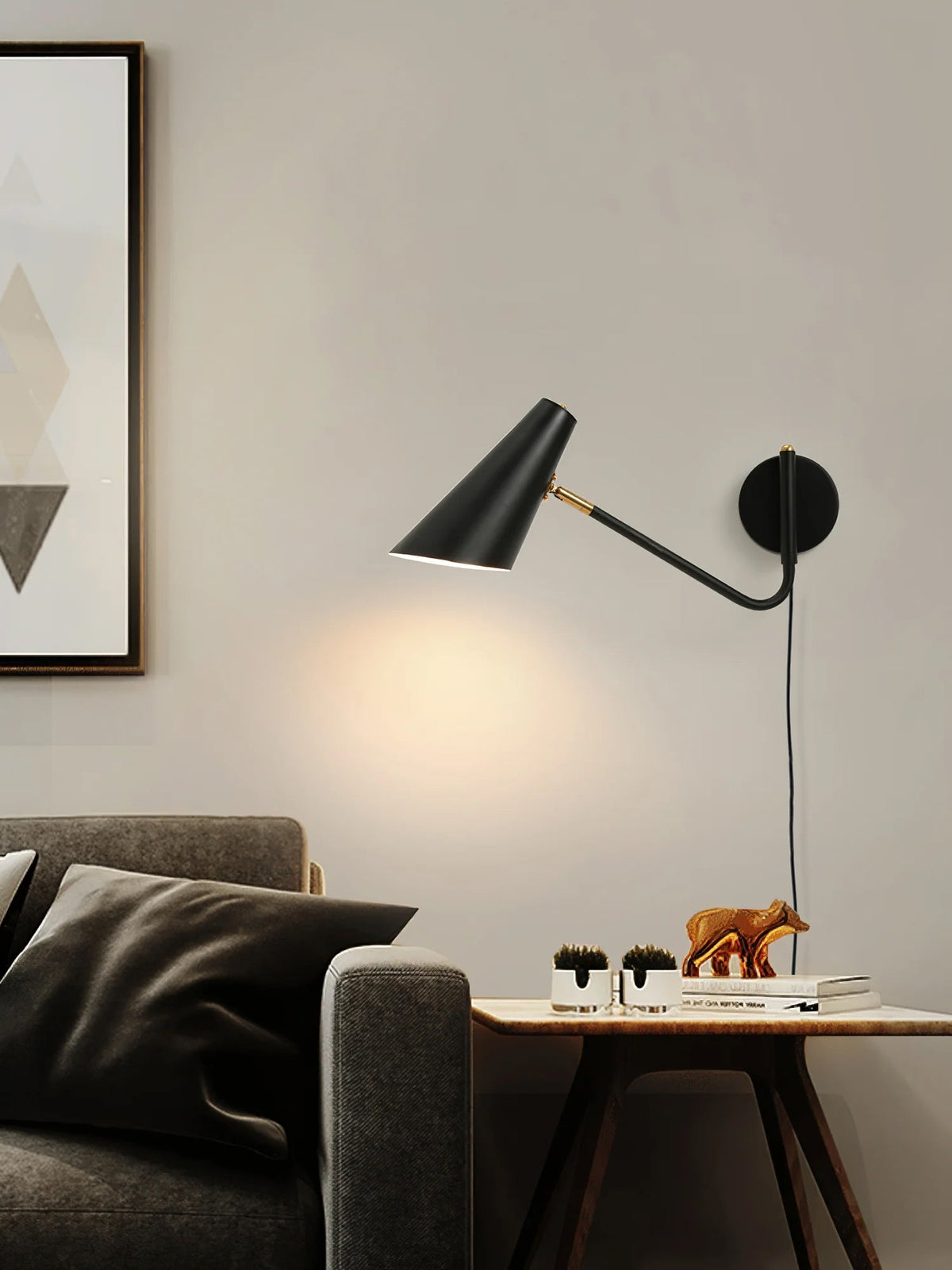 Canore Modern Minimalist Plug-in Sconce Wall lamp
