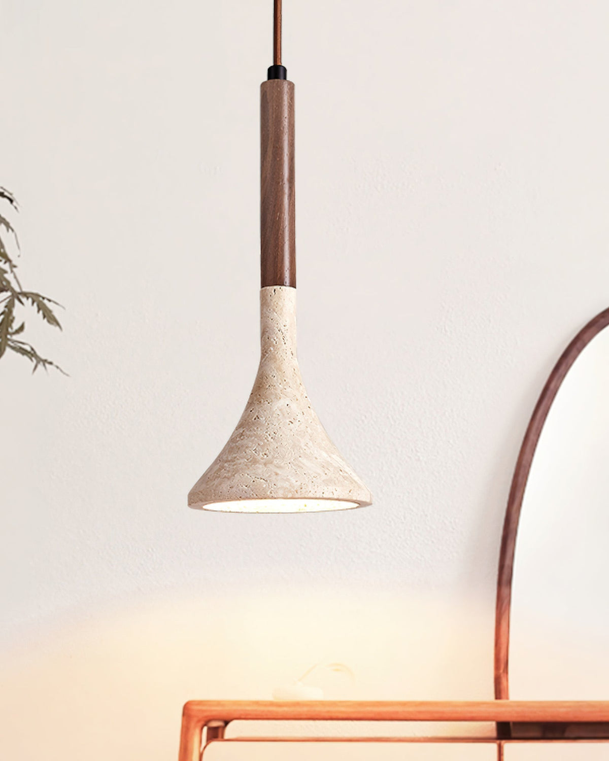 Taviaya minimalistisk pendellampe i travertin