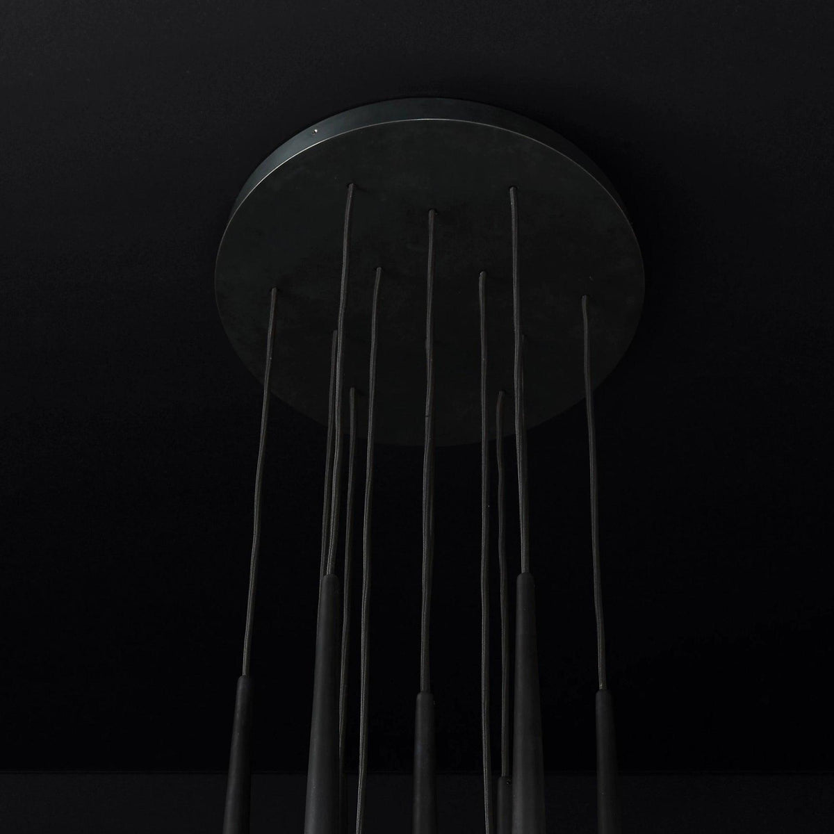 Candelabro Larry de cristal, latão, prata escurecida e para escadaria