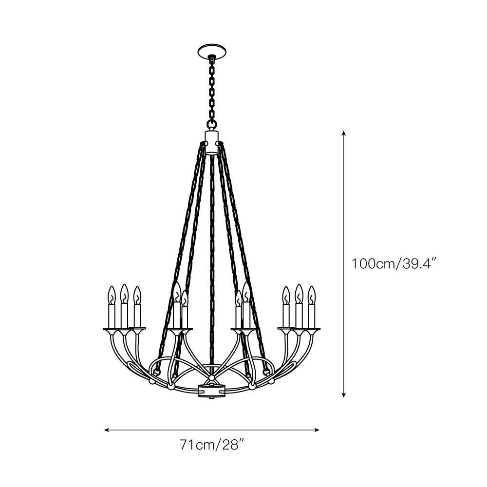 Ostruvyi Modern Minimalist Industrial Metal Chandelier