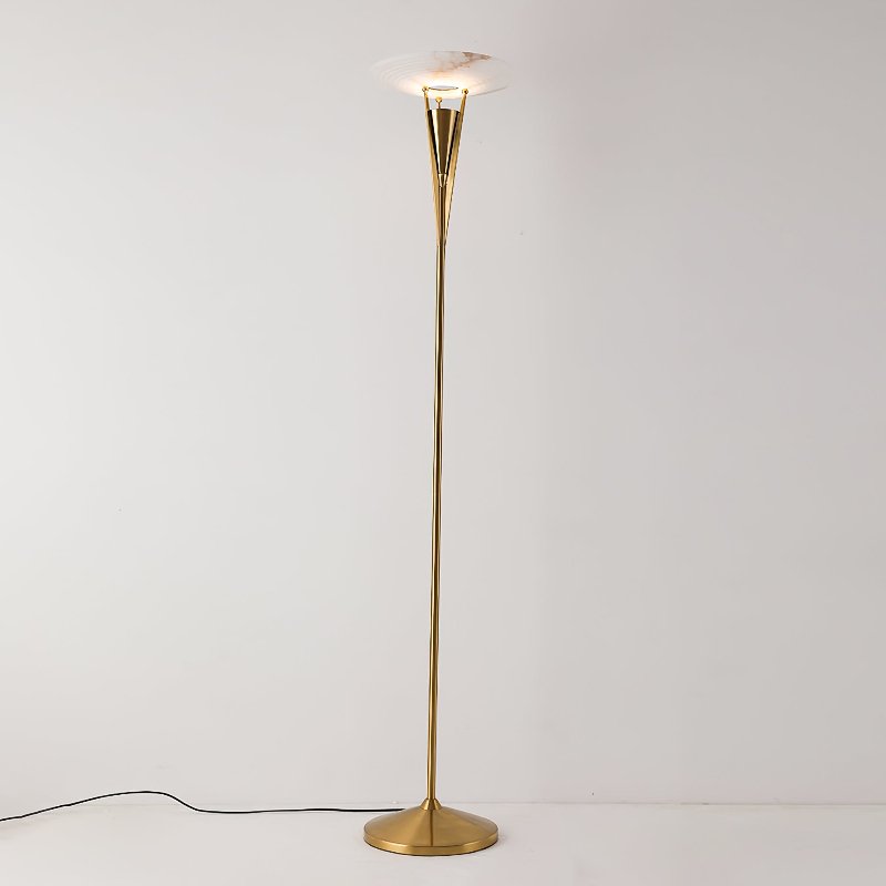 Veloros konformad golvlampa i alabaster