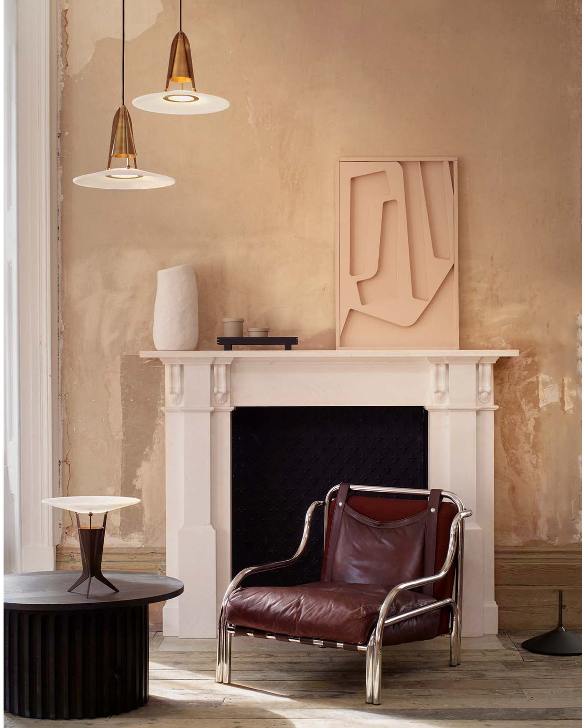 Halen pendellampa i alabaster Fusion
