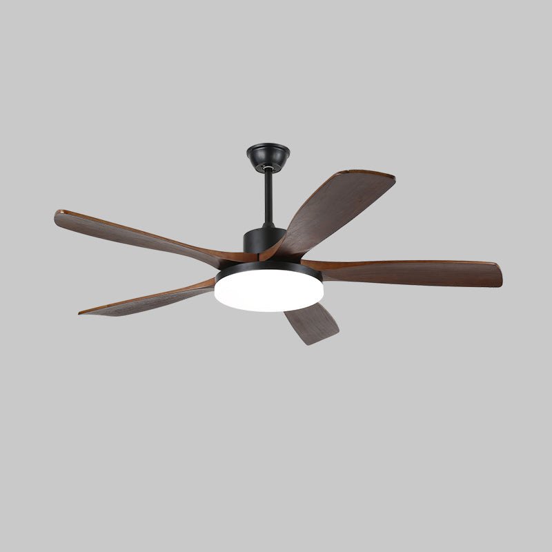 Ventoinha de teto com luz Arysen em madeira minimalista