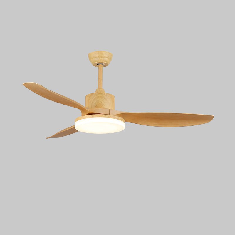 Ventoinha de teto com luz Arysen em madeira minimalista