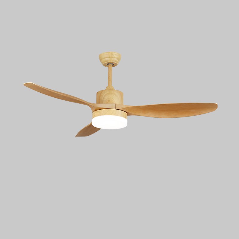 Ventoinha de teto com luz Arysen em madeira minimalista