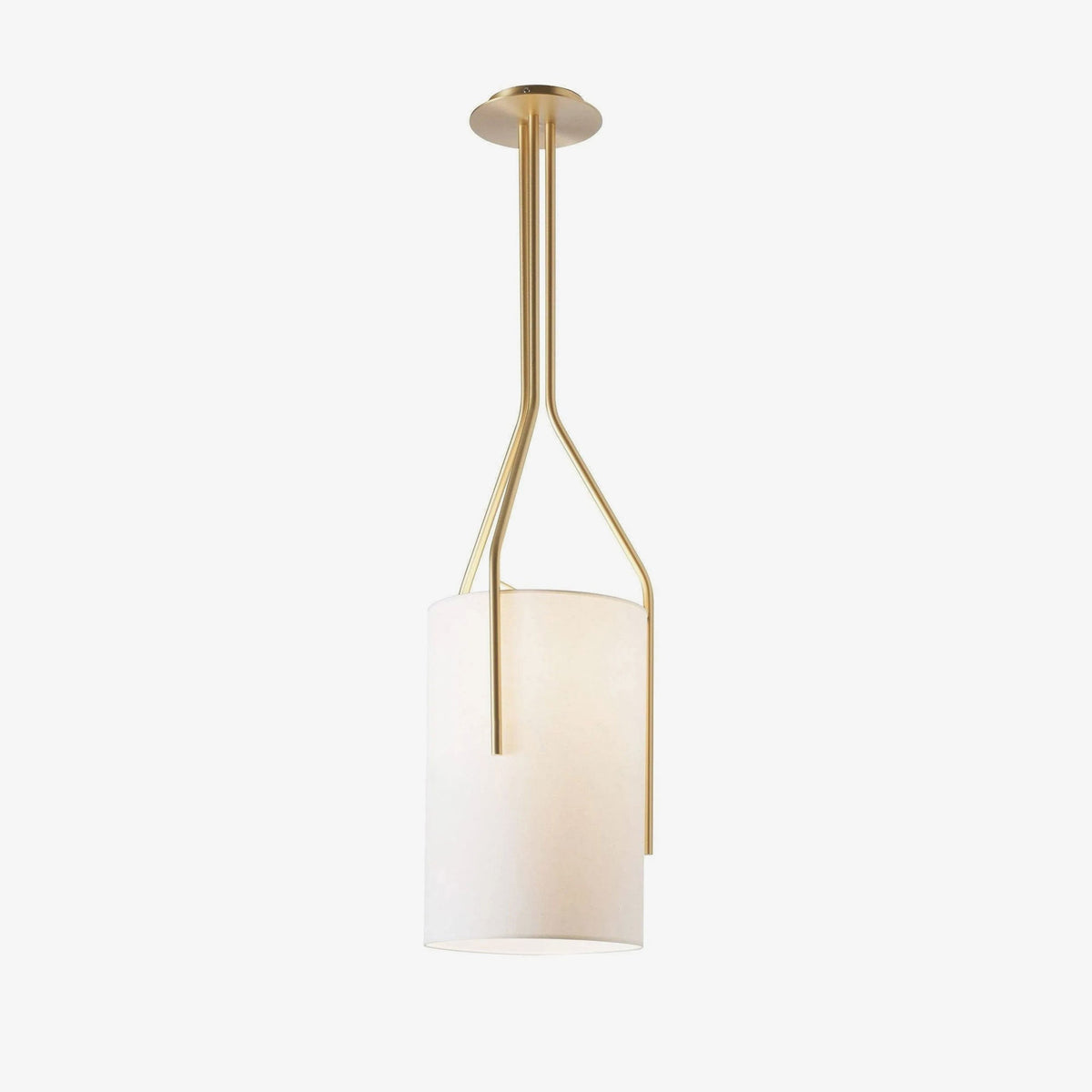 Cex moderne LED-lysekrone i messing med 3 lys