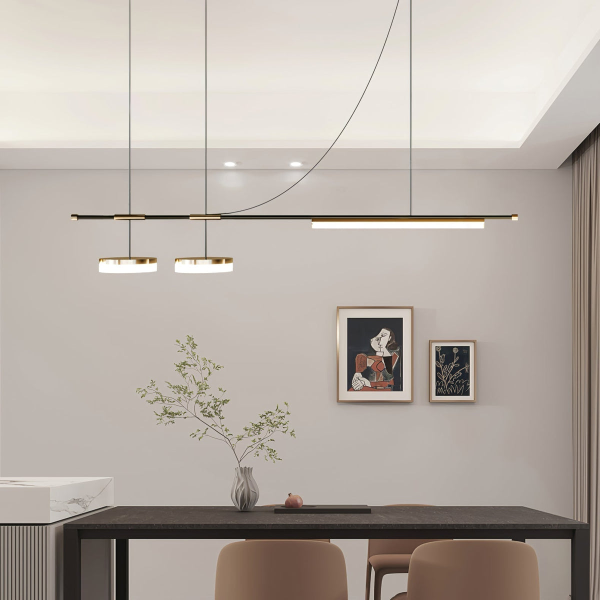 Avenanine linjär modern pendellampa