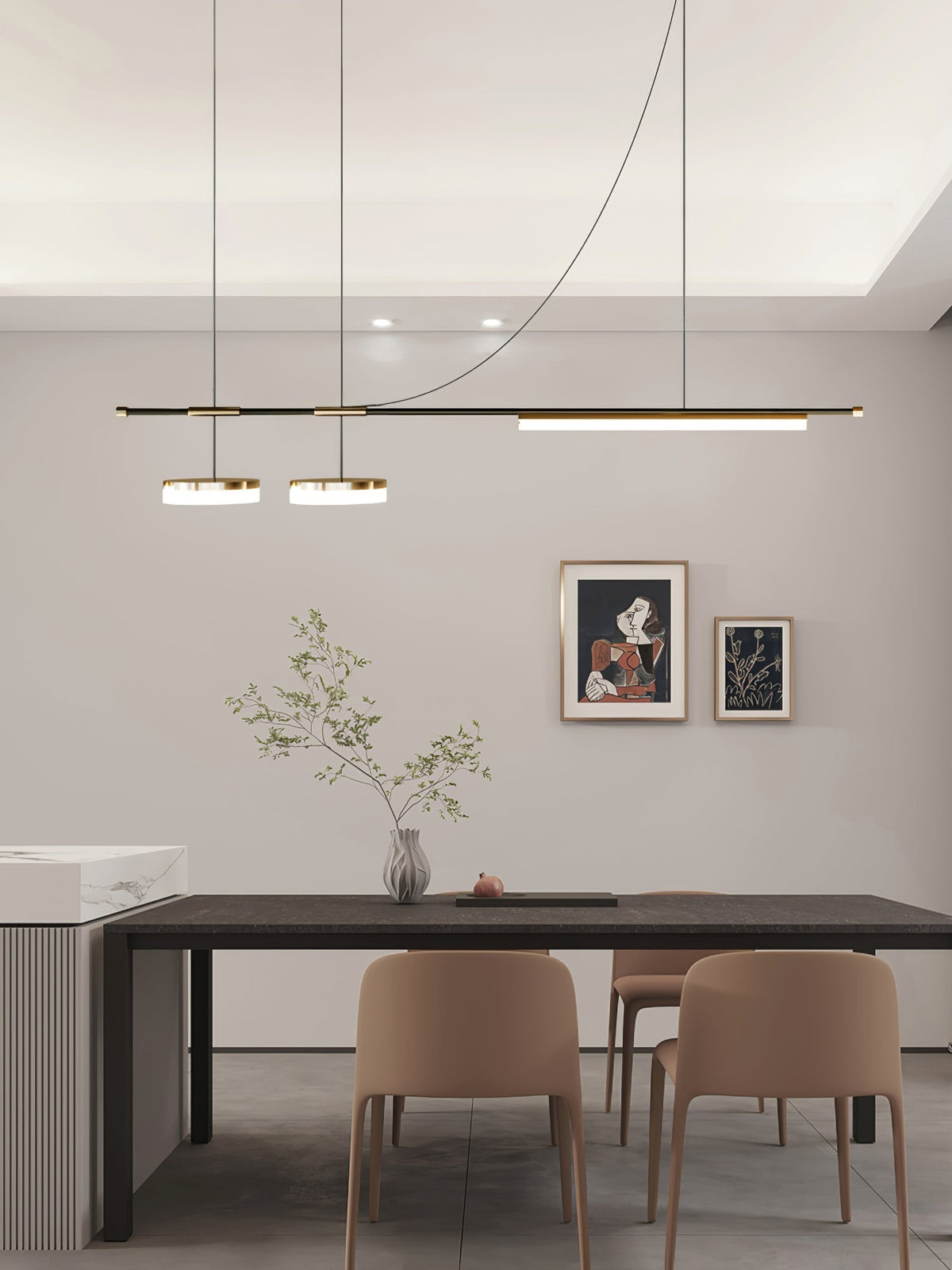 Avenanine linjär modern pendellampa