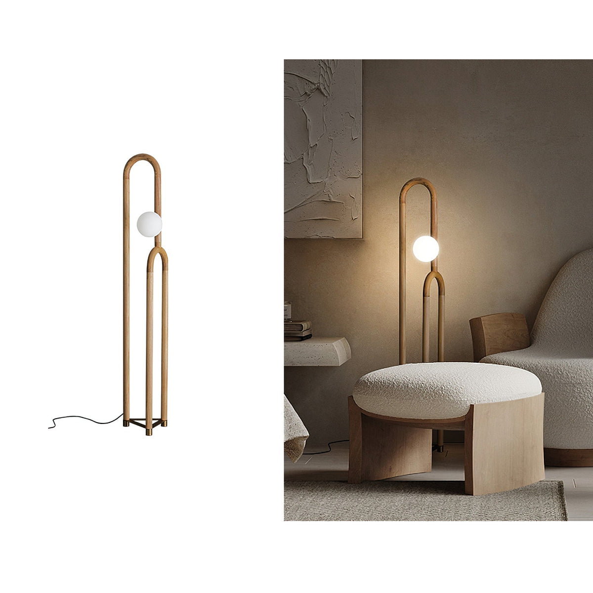 Veraear golvlampa i art déco-stil