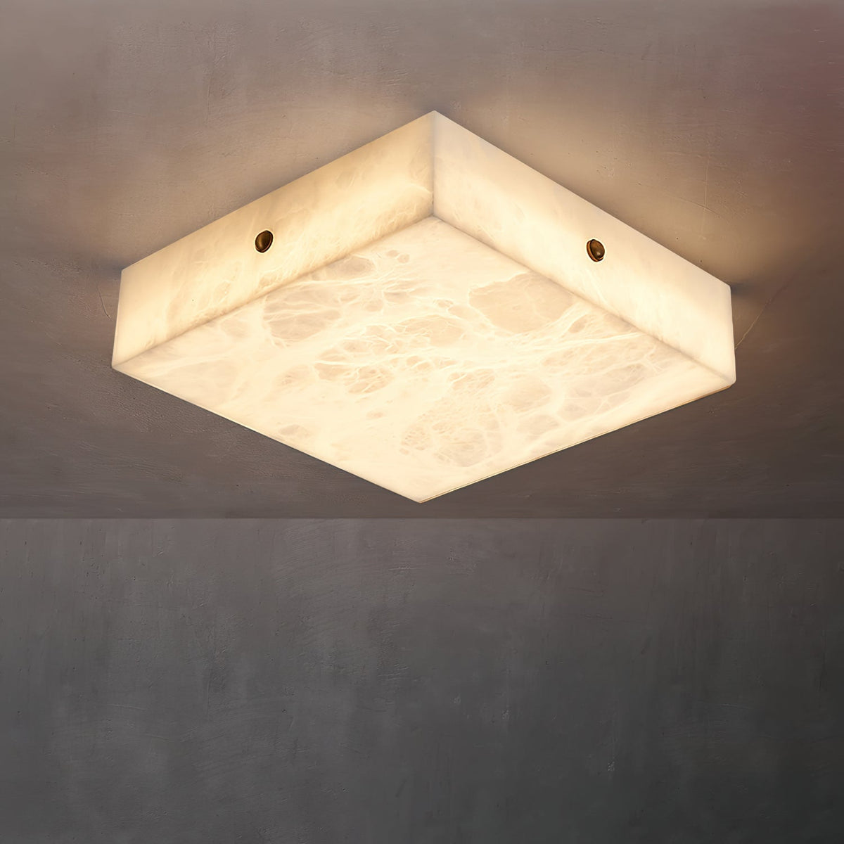 Rauduvys modern minimalistisk taklampa i alabaster