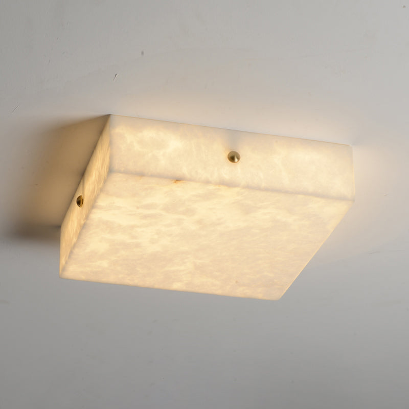 Rauduvys modern minimalistisk taklampa i alabaster