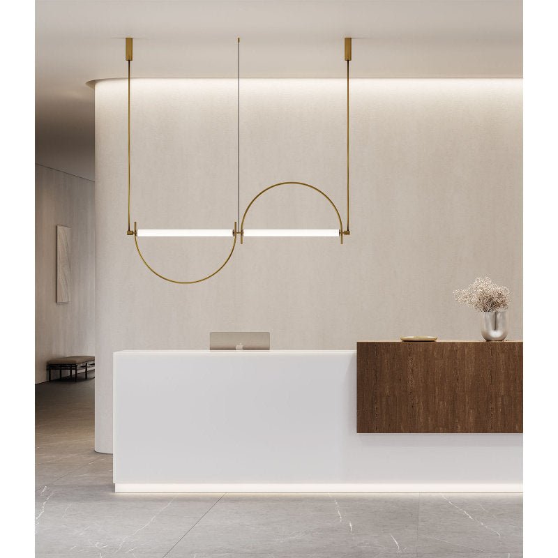 Buet lineær LED-lysekrone