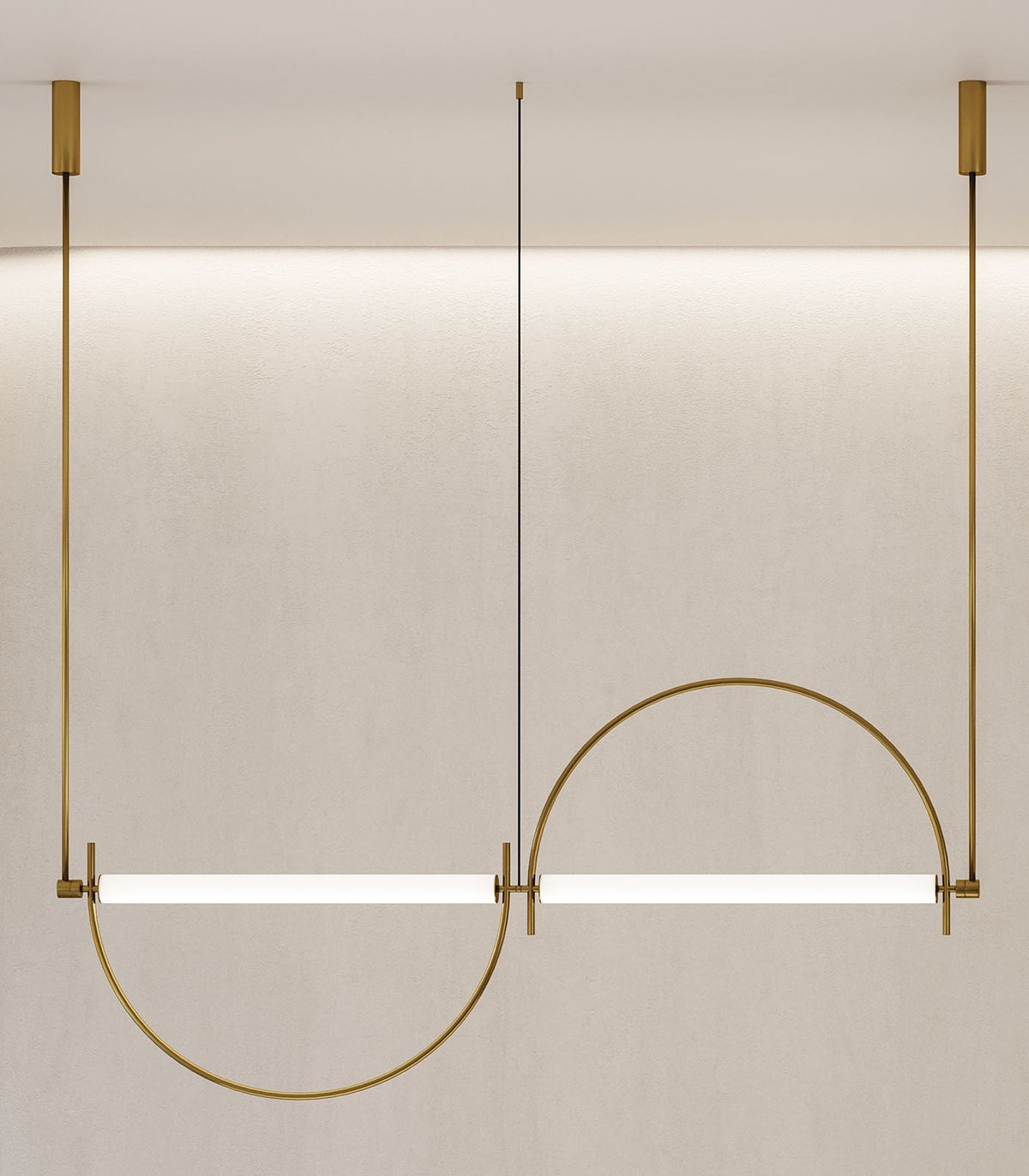 Buet lineær LED-lysekrone