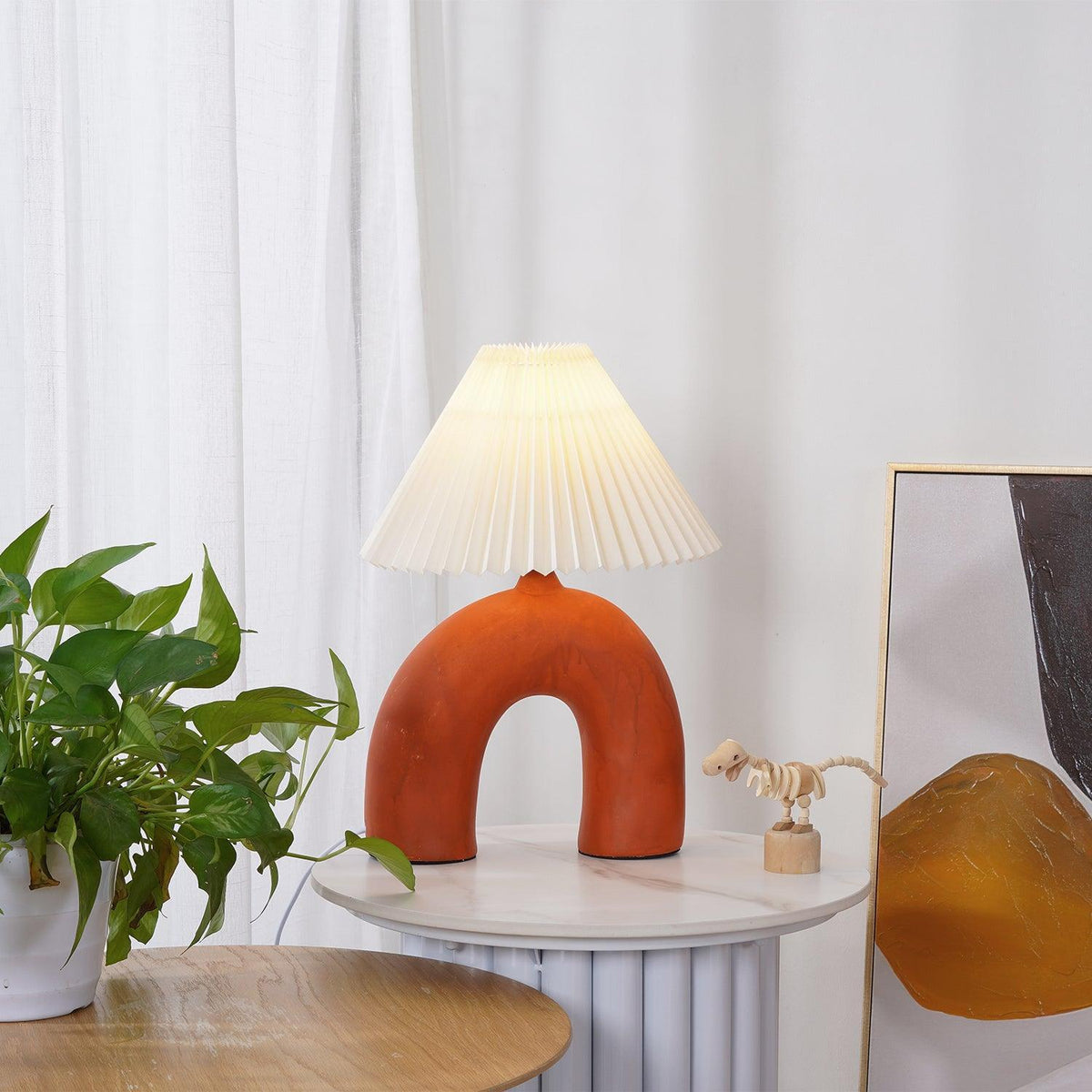 Lumenaya nútímalegur borðlampi úr keramik