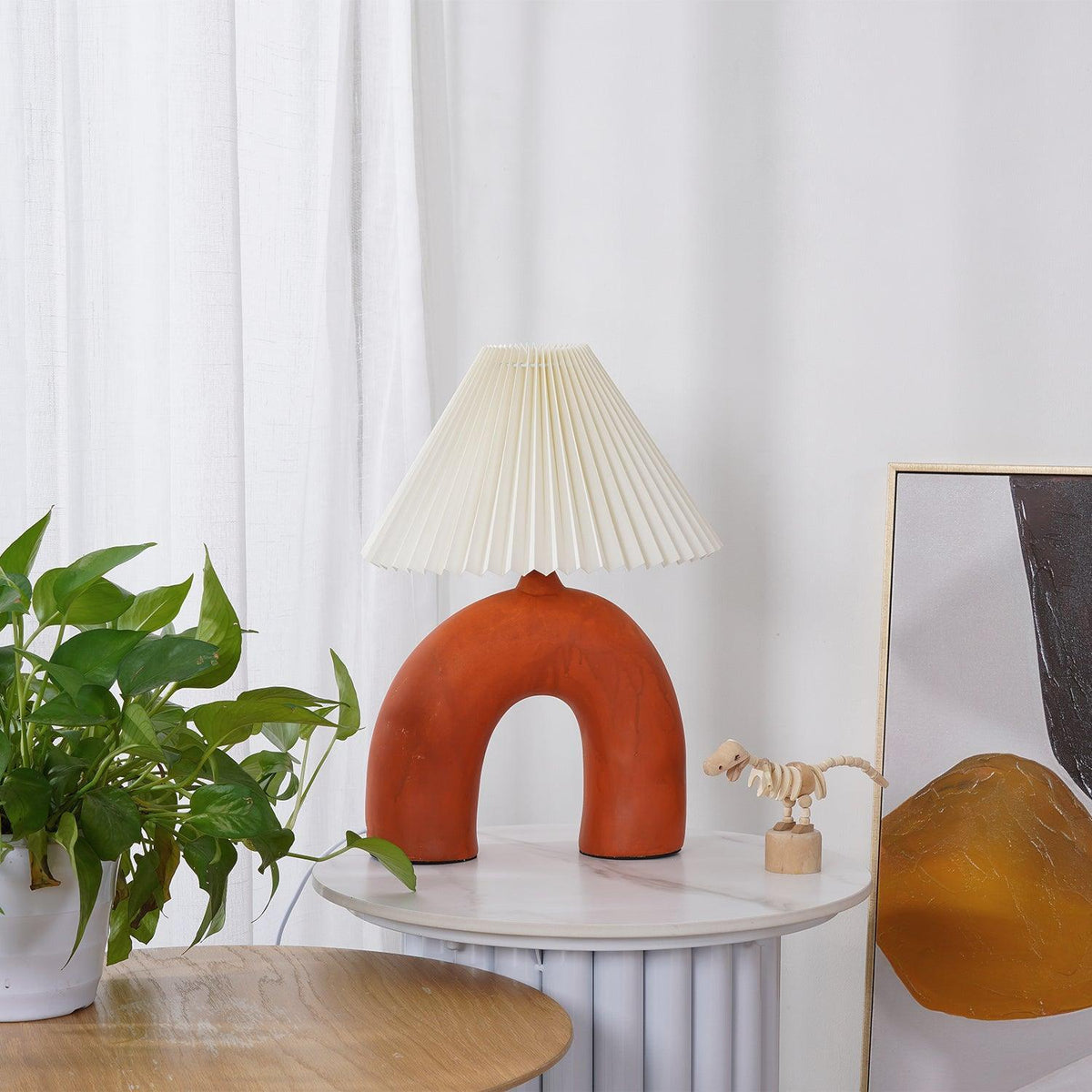 Lumenaya nútímalegur borðlampi úr keramik