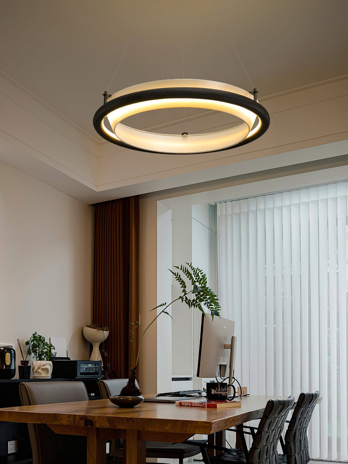 Olvelila cirkulär pendellampa